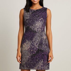 Connected Apparel Sleeveless Printed Dress